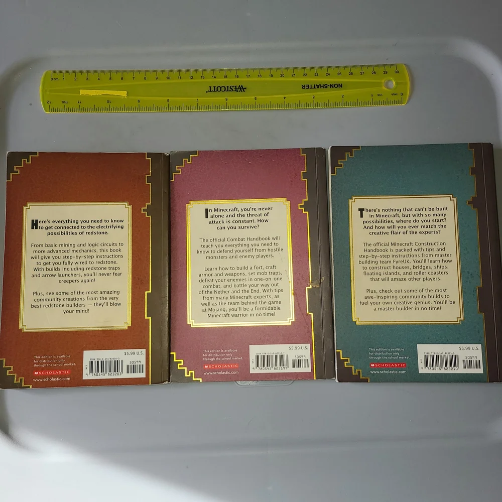 Minecraft Handbook Set - Red, Yellow, Blue - Picture 2 of 2